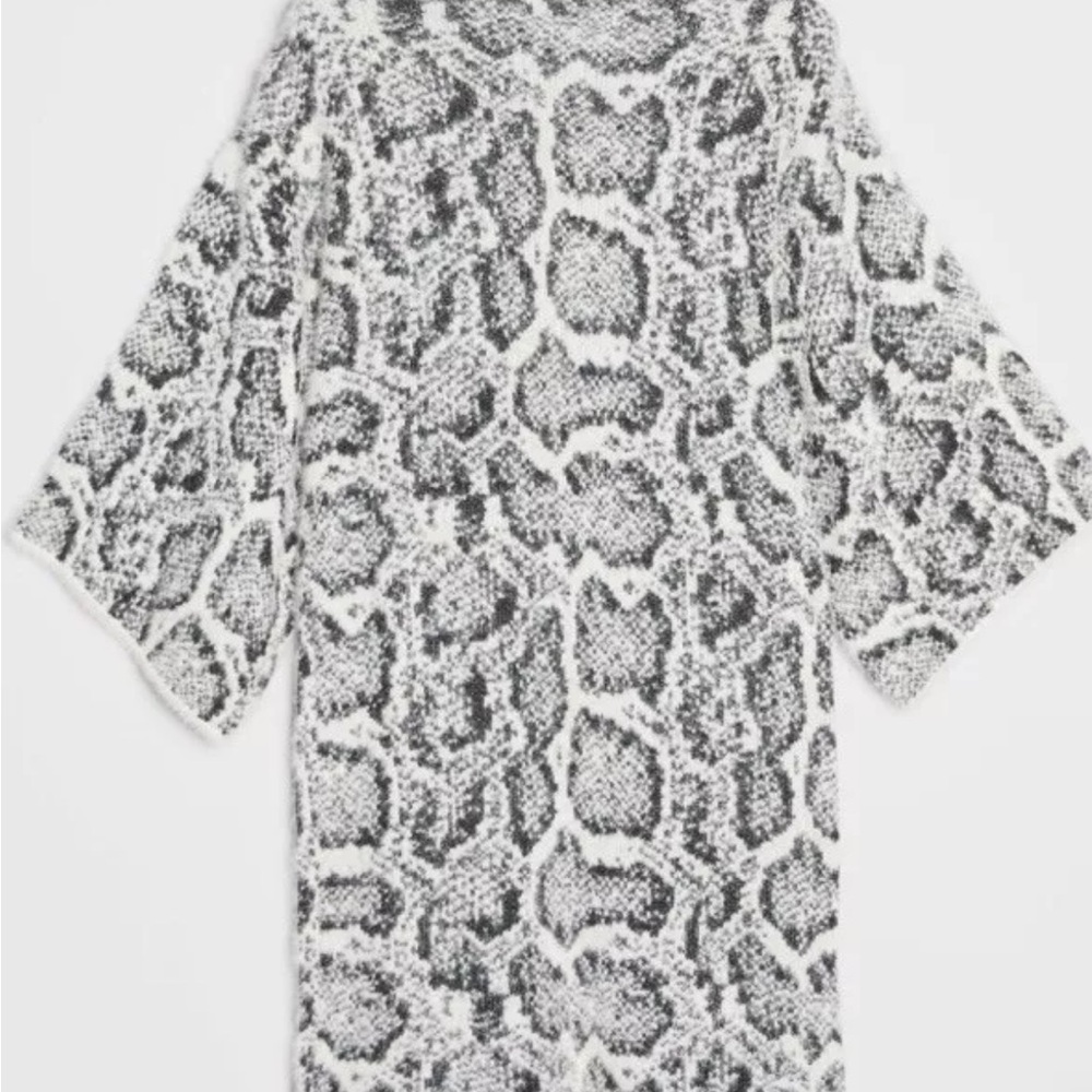 Anthropologie NWOT Chic Black and White Long Cardigan O/S - Picture 7 of 14